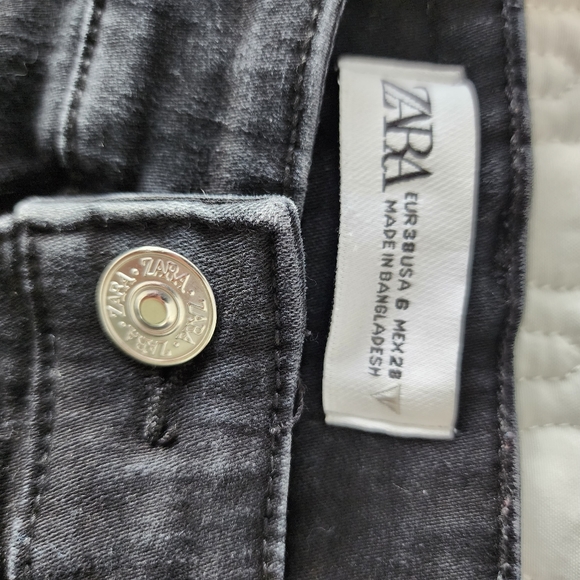 Zara high rise black skinny jeans size 6 - Picture 3 of 4